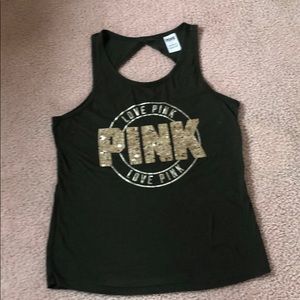 Pink tank with sequins NWOT